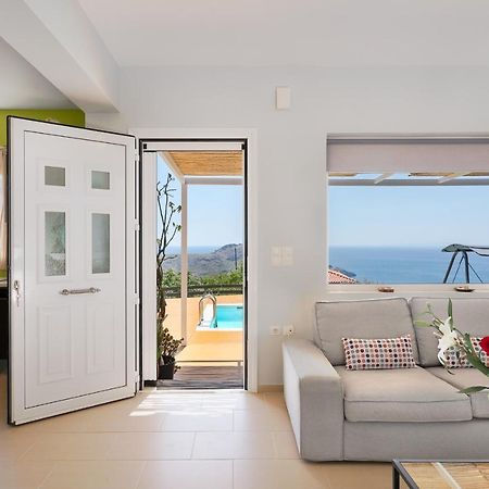 Seaview Villa Mirthios Panorama With Private Swimming Pool And Bbq! Plakias Exterior foto
