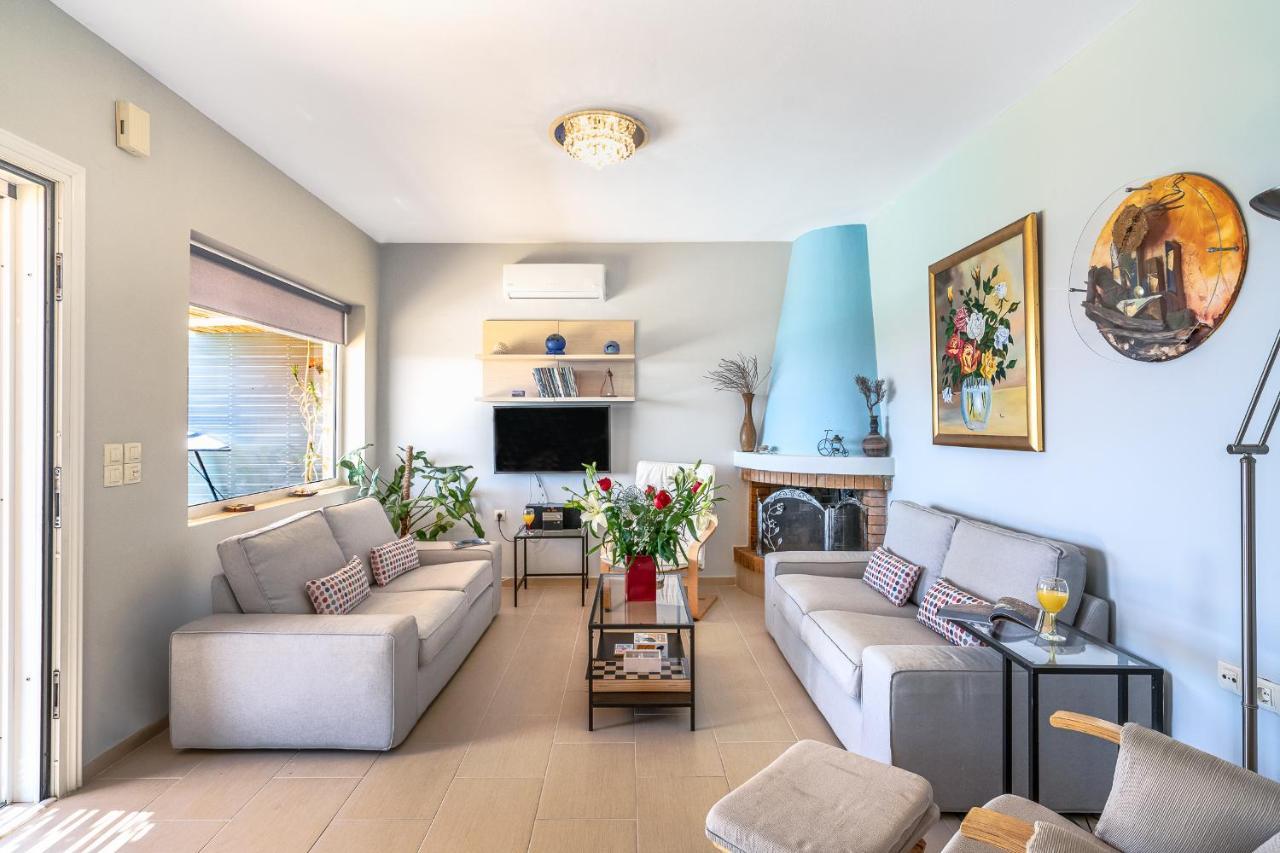 Seaview Villa Mirthios Panorama With Private Swimming Pool And Bbq! Plakias Exterior foto