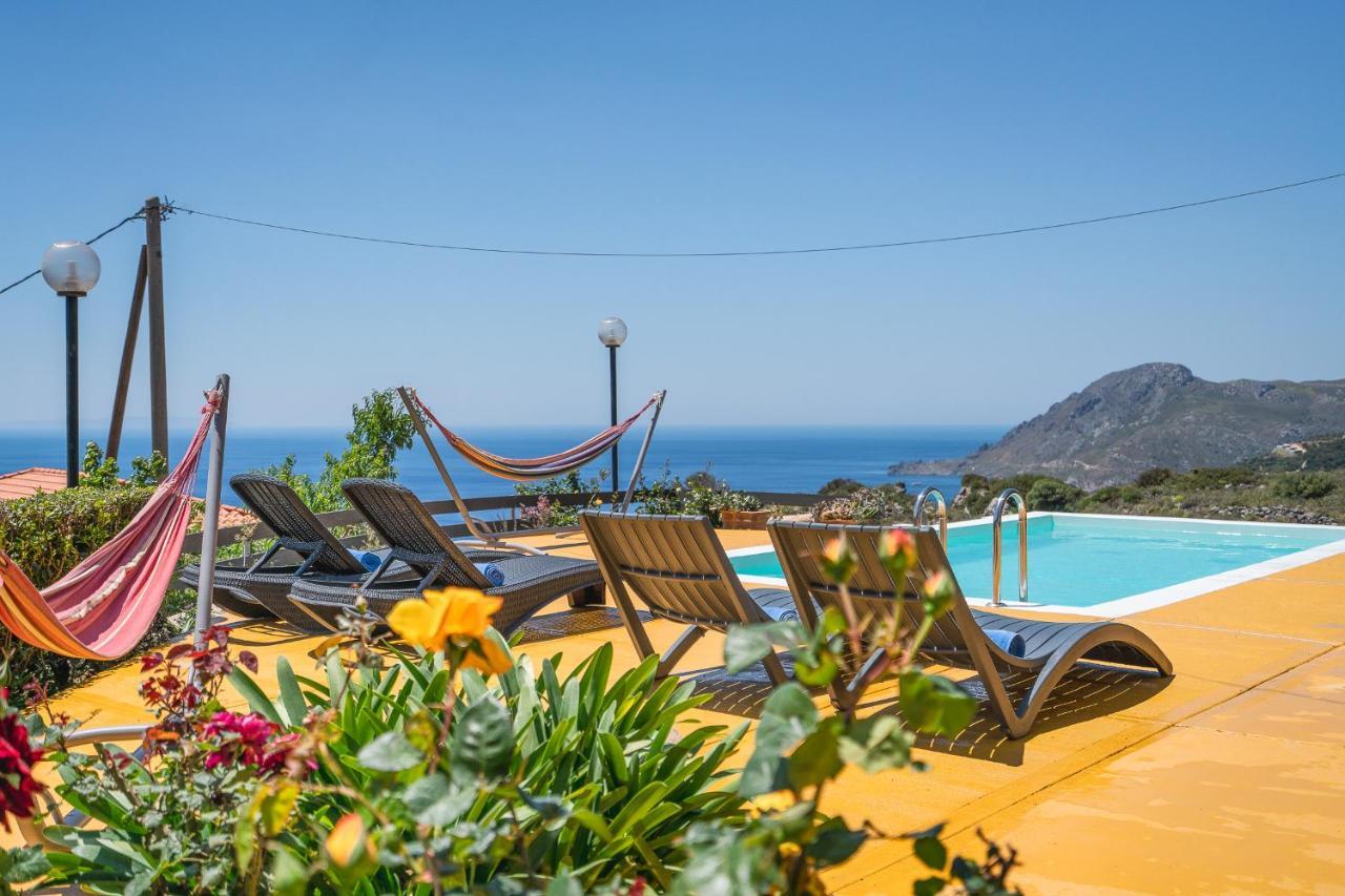 Seaview Villa Mirthios Panorama With Private Swimming Pool And Bbq! Plakias Exterior foto