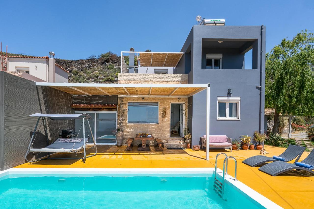 Seaview Villa Mirthios Panorama With Private Swimming Pool And Bbq! Plakias Exterior foto
